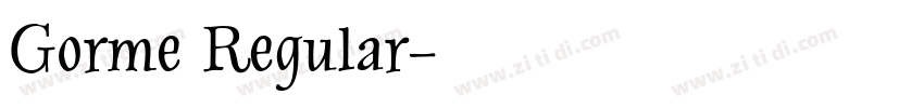 Gorme Regular字体转换